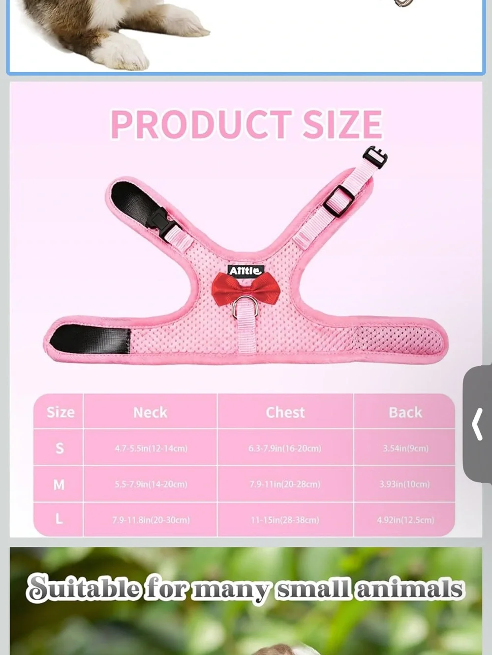 Pink Mesh Pet Harness with Bow - Attle